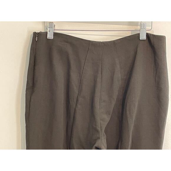 Akris Trouser Dress Pants Medium Brown Wool High Rise Tapered Leg Preppy Twee - Picture 7 of 8